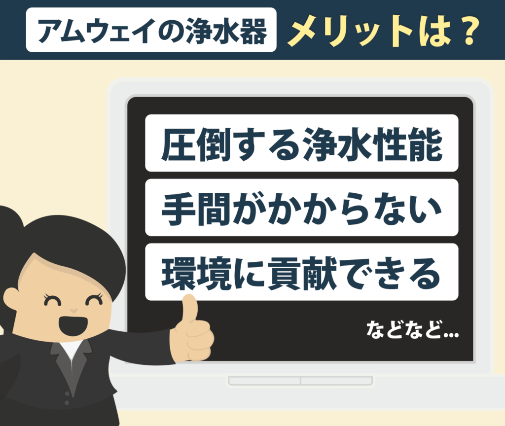 アムウェイの浄水器のメリットは？　圧倒する浄水性能　手間がかからない環境の貢献できる