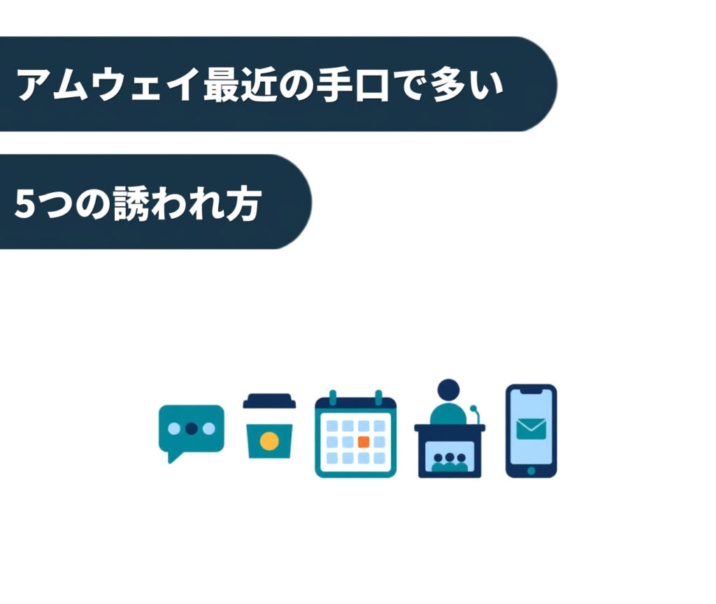 アムウェイ最近の手口で多い5つの誘われ方