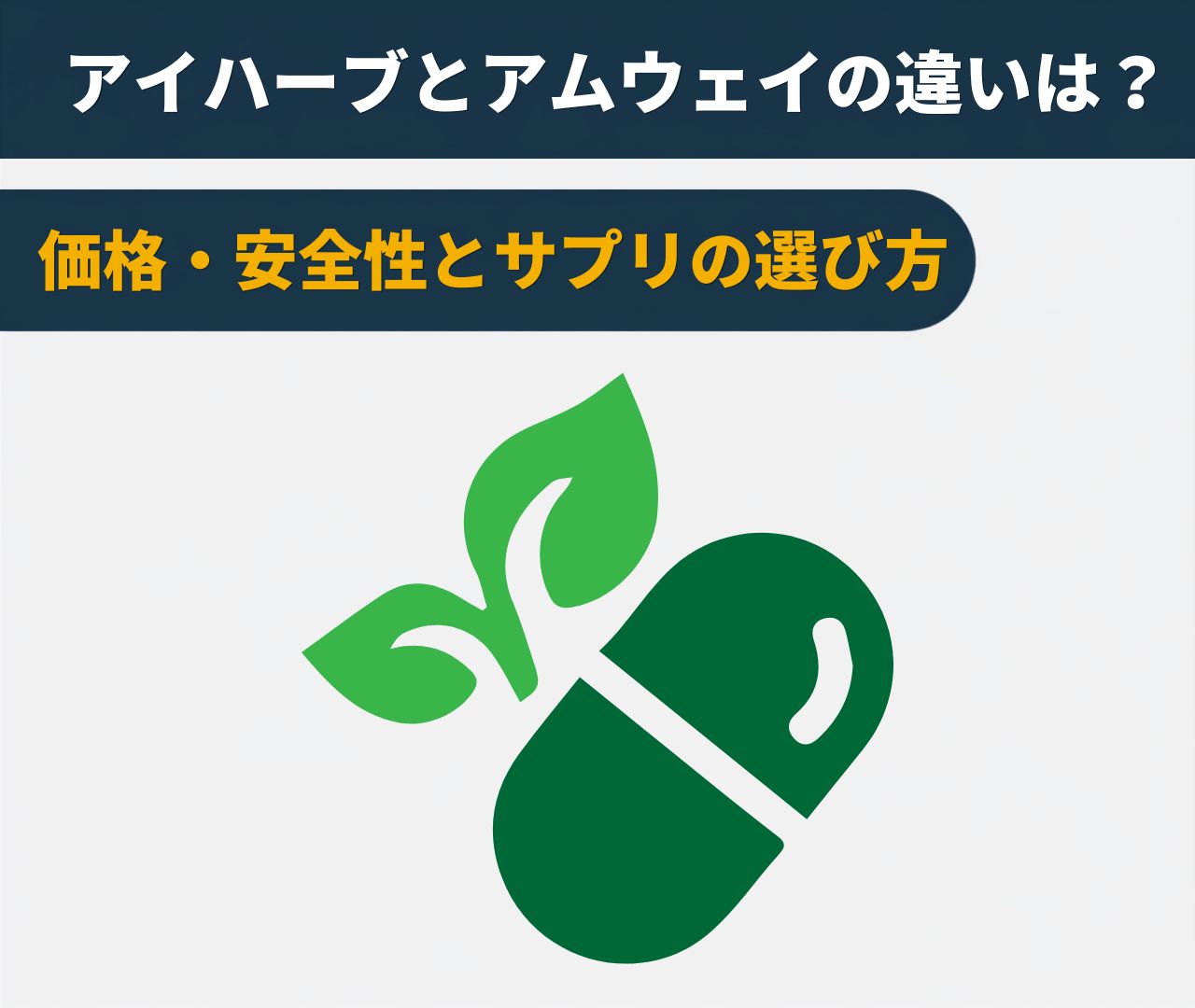 アイハーブとアムウェイの違いは？価格・安全性とサプリの選び方