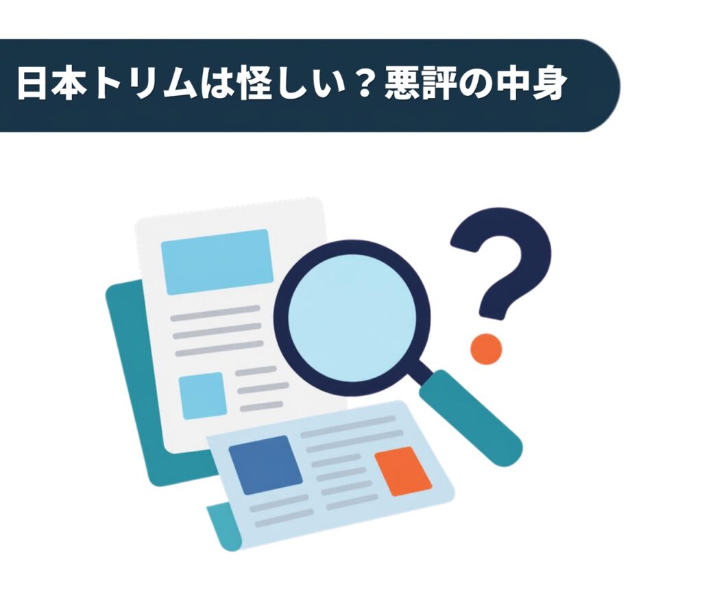 日本トリムは怪しい？悪評の中身